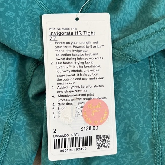 Lululemon Invigorate High Rise Leggings - Picture 5 of 8